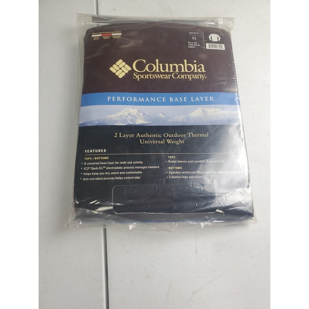 Columbia Sportswear Mens Activewear Base Layer Top Universal XL Ec2 QWIK-DRI
